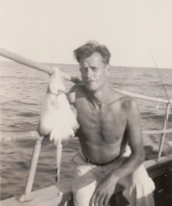 Bill Clampffer on a fishing boat off the New Jersey coast.
